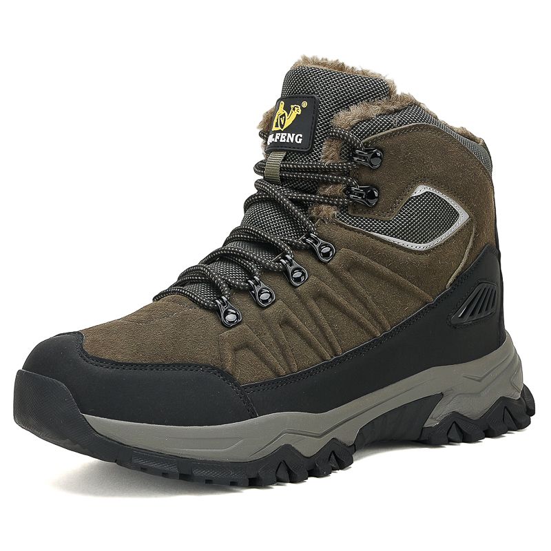 ⏰ 70% OFF Limited Time – Men's Warm Orthopedic Hiking Work Boots – Non-Slip All-Terrain Grip, Impact & Puncture Resistant, Wide Toe Arch Ankle Support, For Multiple Occasions
